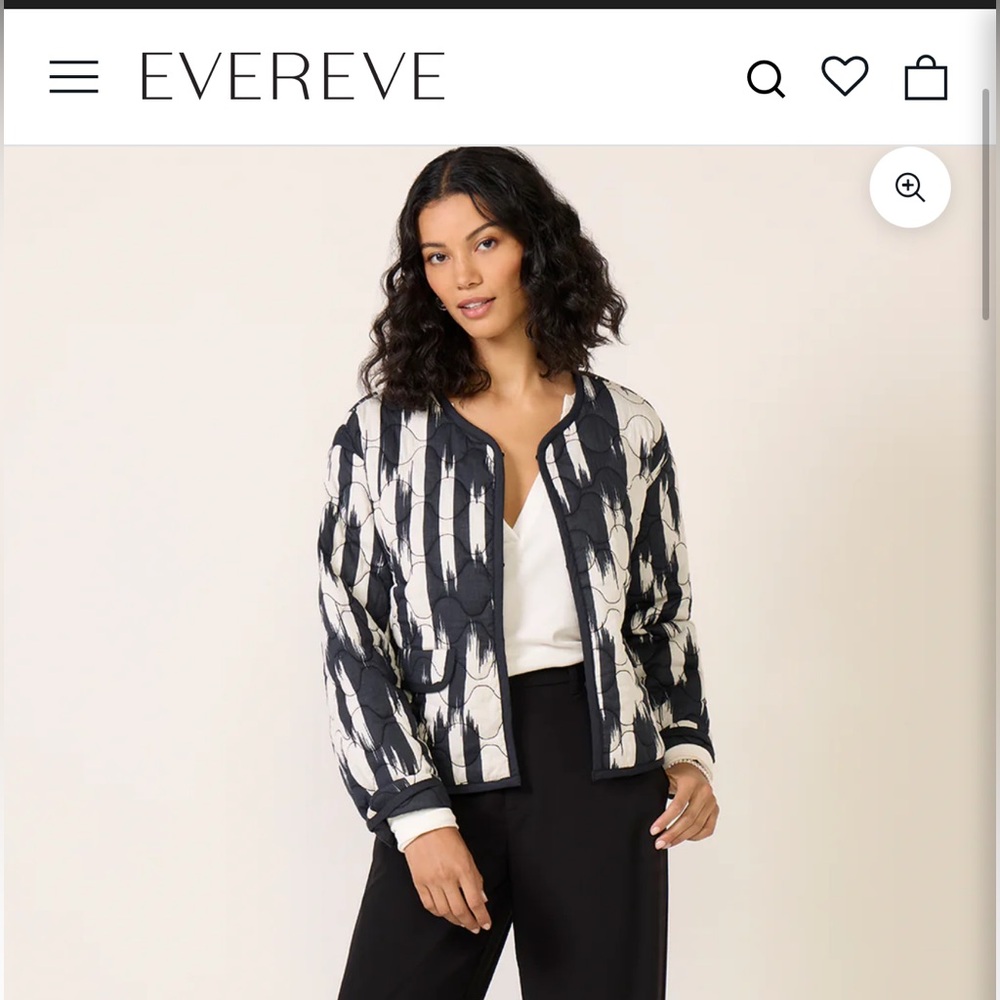 Black and white Quilted CHARMGAl Evereve Jacket